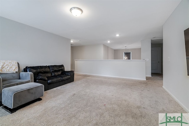 view of carpeted living room