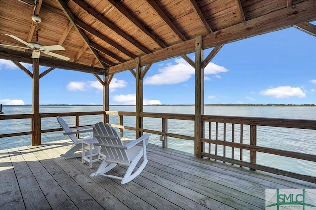 1558 Wilmington Island Rd, Savannah, GA 31410 - dock area featuring a deck with water view