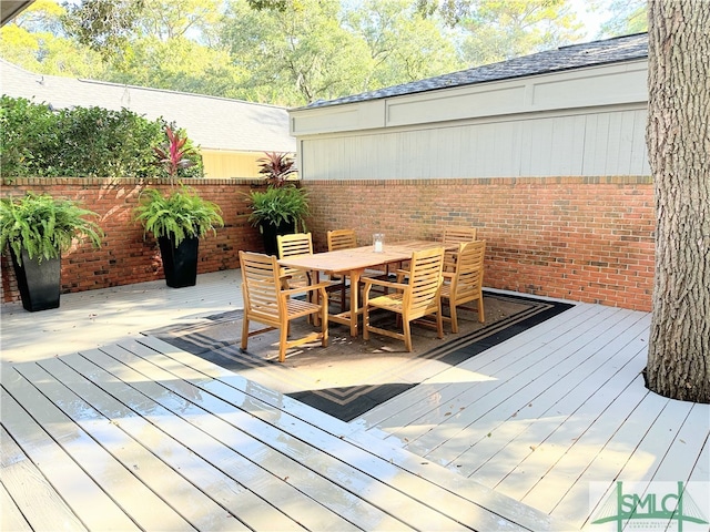 view of wooden deck