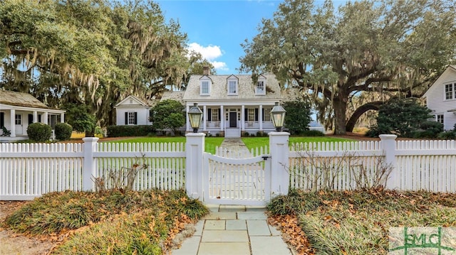 cape cod house with covered porch