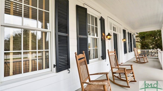 view of patio with covered porch