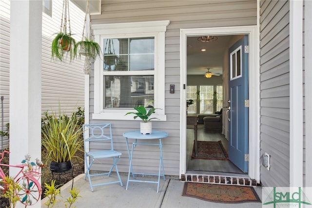 view of doorway to property