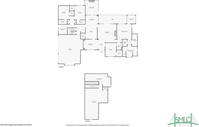1495 Lillie Hagan Rd, Brooklet, GA 30415 - view of home floor plan
