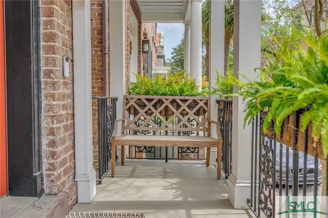 balcony with a porch