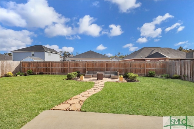 view of yard with a patio