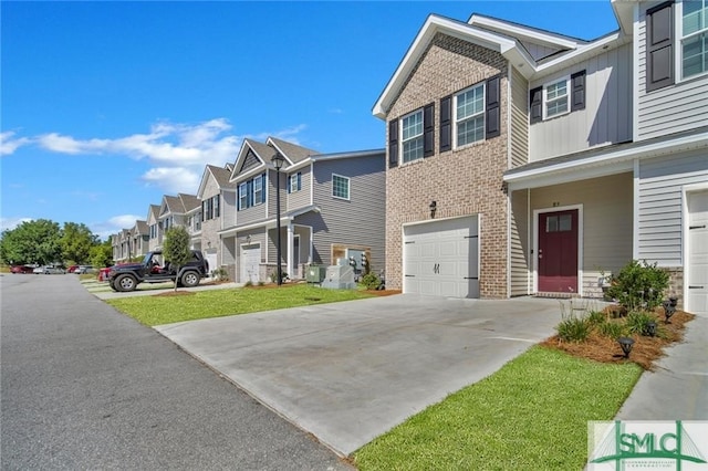 multi unit property featuring a garage