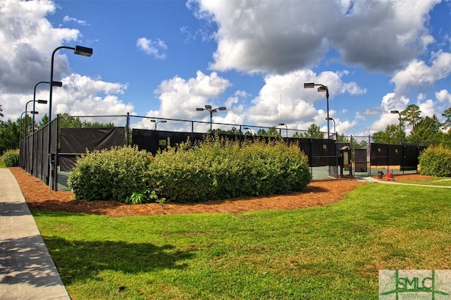 view of home's community featuring a lawn