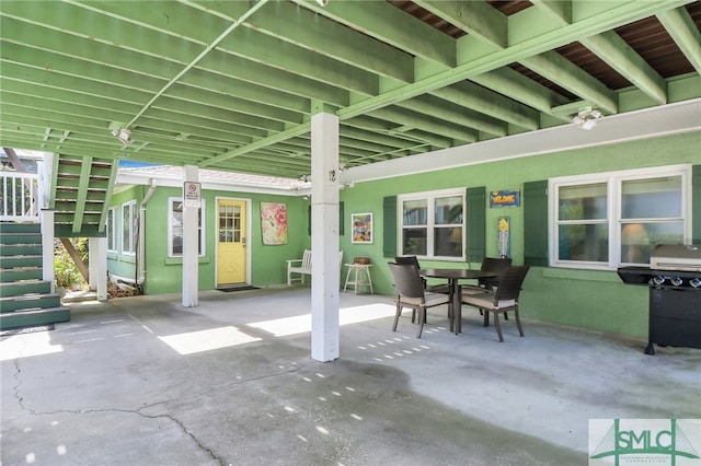 view of patio / terrace with a grill