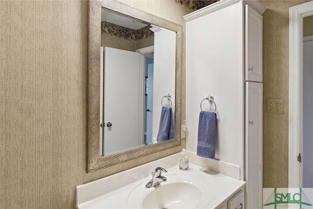 bathroom with vanity