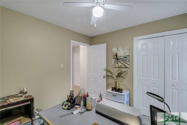 210 Parkview Ct, Savannah, GA 31419 - home office with ceiling fan