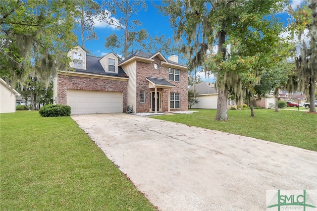 view of front of property featuring a front yard