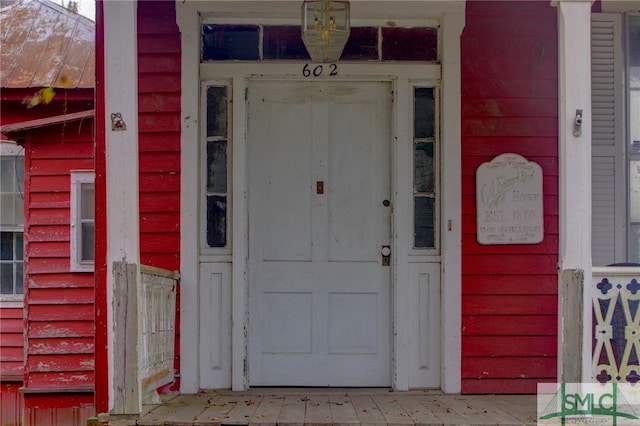 view of doorway to property