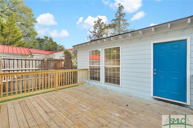 view of wooden deck