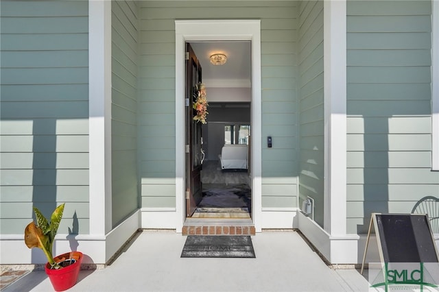 view of doorway to property