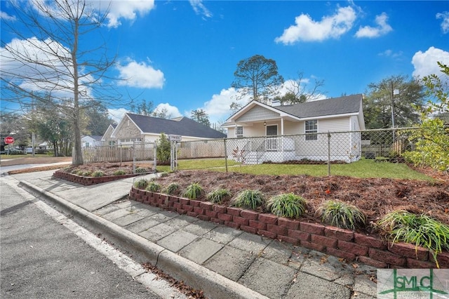 view of front of property featuring a porch