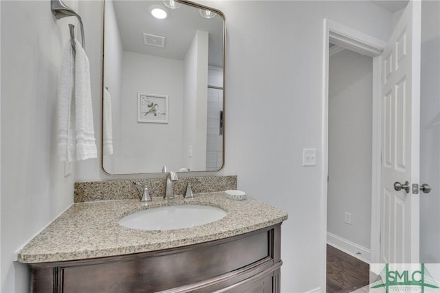 bathroom featuring vanity