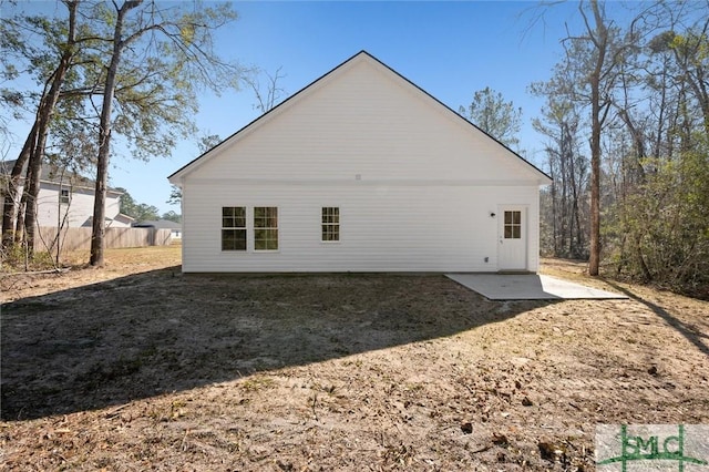 view of back of property