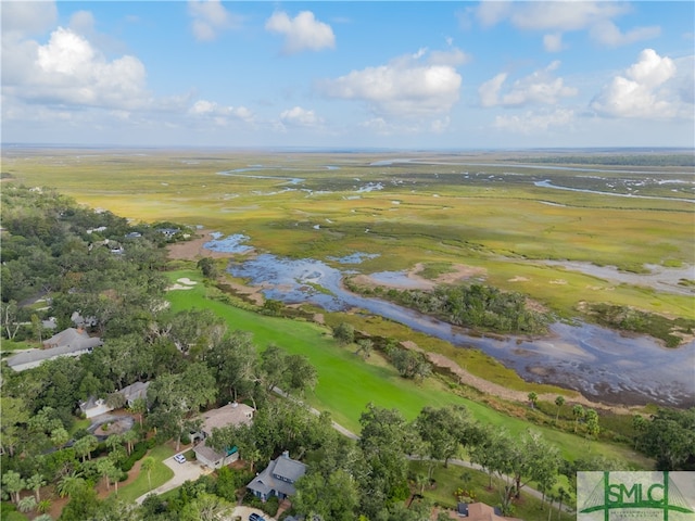 birds eye view of property with a rural view