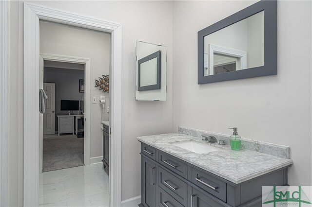 bathroom with vanity