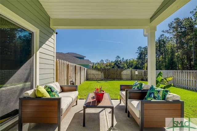 view of patio / terrace featuring outdoor lounge area