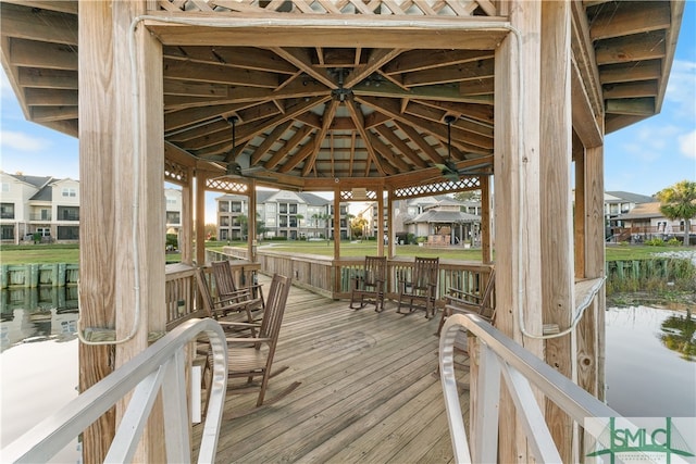 view of wooden terrace