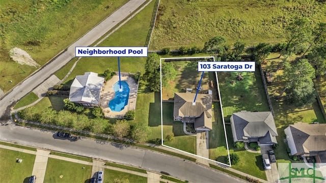 birds eye view of property