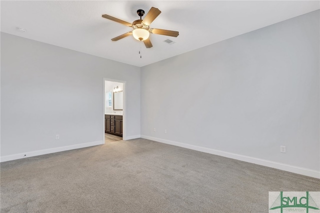 unfurnished room featuring ceiling fan