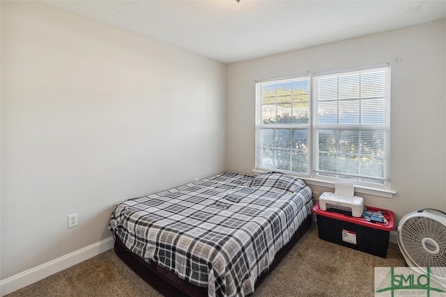 bedroom featuring carpet and multiple windows