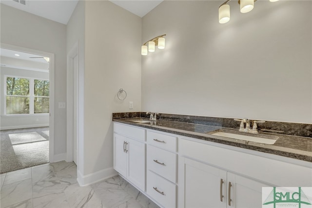 bathroom featuring vanity