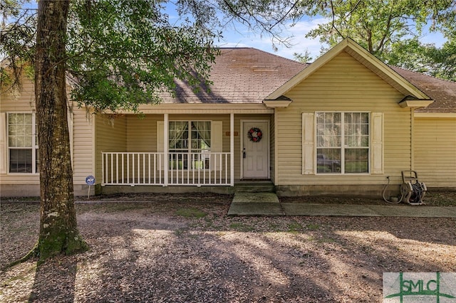 view of front of home featuring a porch