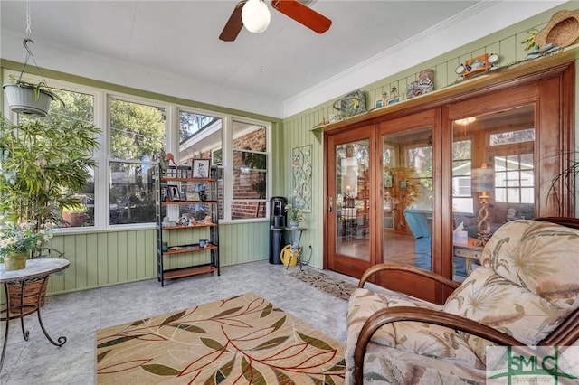 1462 Marlborough Way, Savannah, GA 31406 - sunroom featuring healthy amount of natural light and ornamental molding