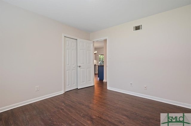 interior space featuring dark hardwood / wood-style floors