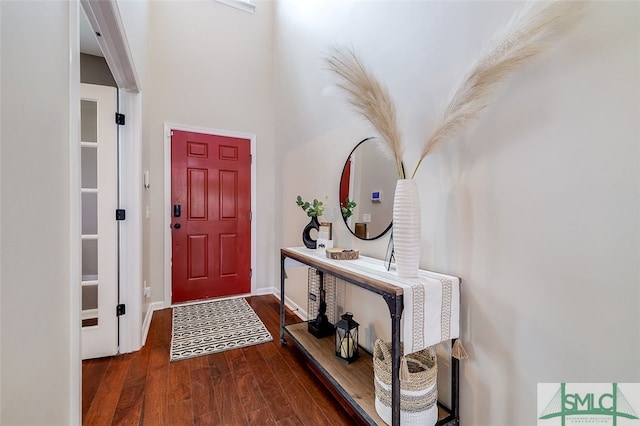 entrance foyer with wood-type flooring