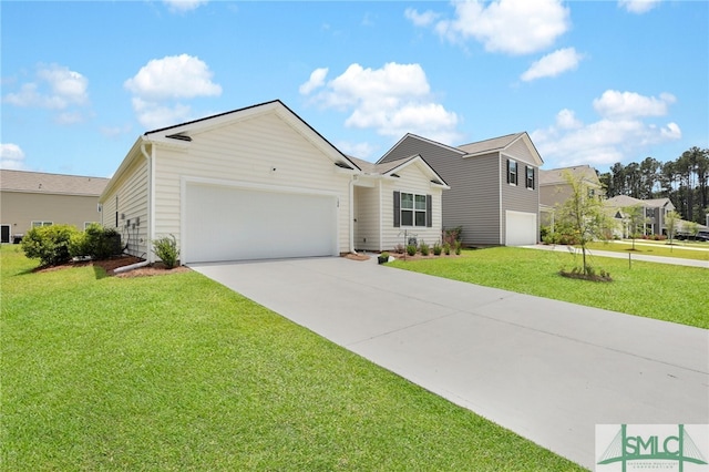 view of front of home with a front yard