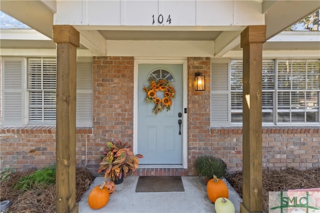 view of doorway to property