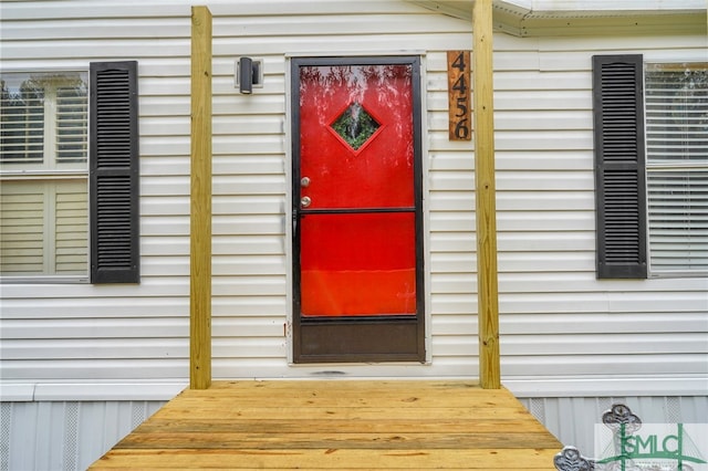 view of doorway to property