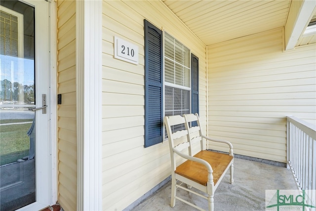 balcony with covered porch