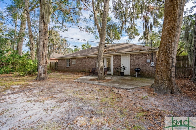 rear view of property with a patio