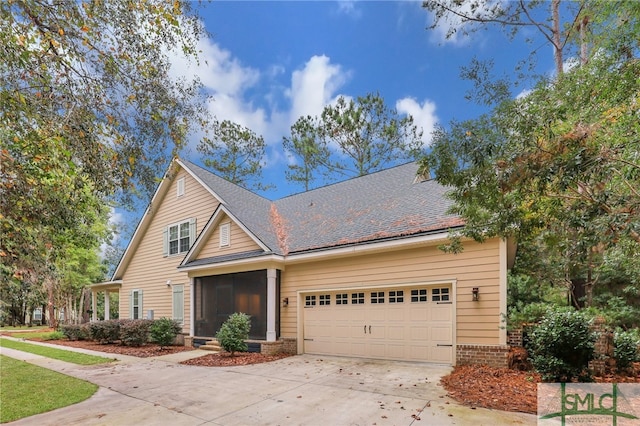 view of front of home featuring a garage