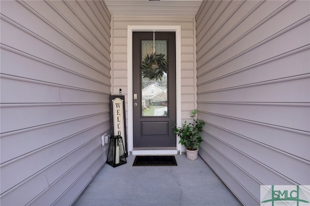 view of entrance to property