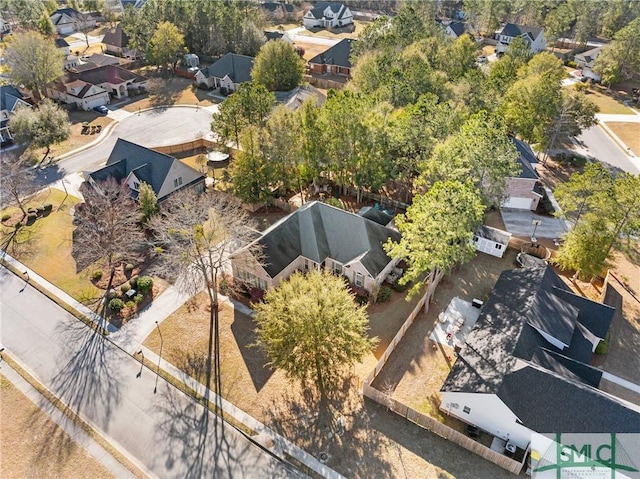 drone / aerial view featuring a residential view