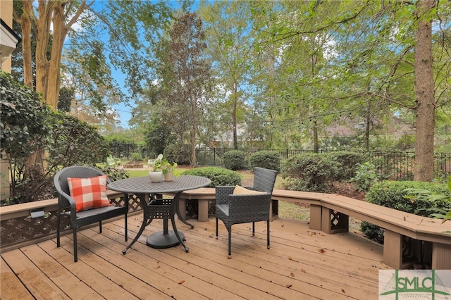 view of wooden terrace