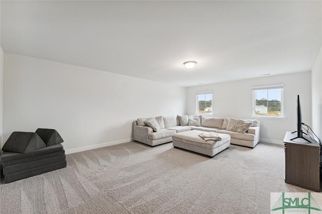 view of carpeted living room