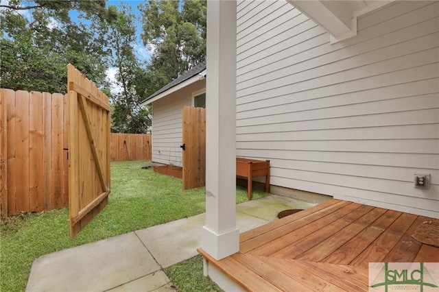 view of patio / terrace featuring a deck