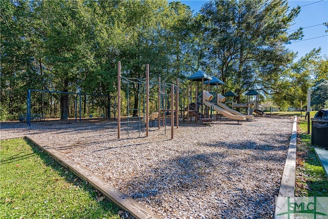 view of jungle gym