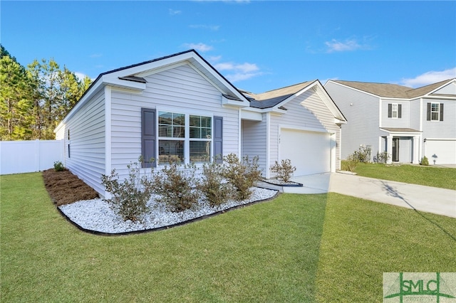 view of front of property with a front yard