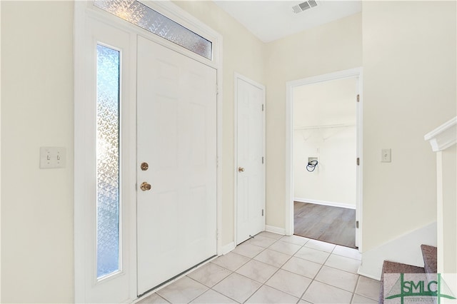 view of tiled foyer