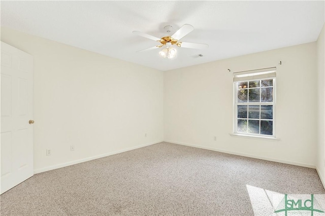 2 Putters Pl, Savannah, GA 31419 - empty room featuring carpet, baseboards, and a ceiling fan