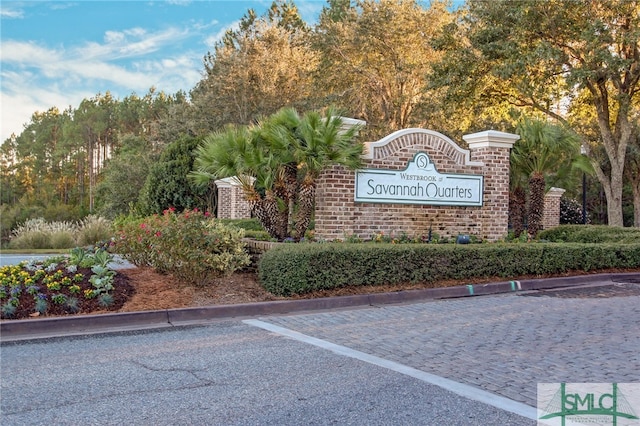 view of community sign