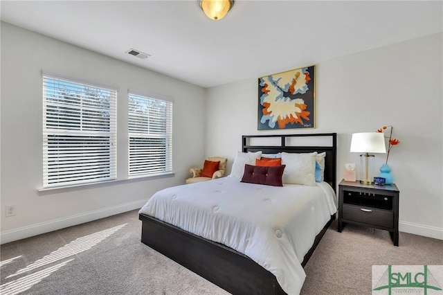 bedroom with carpet floors